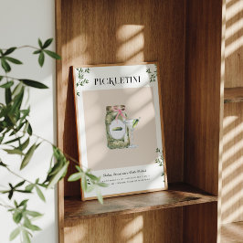 Póster Pickletini | Bebida con firma de soltera