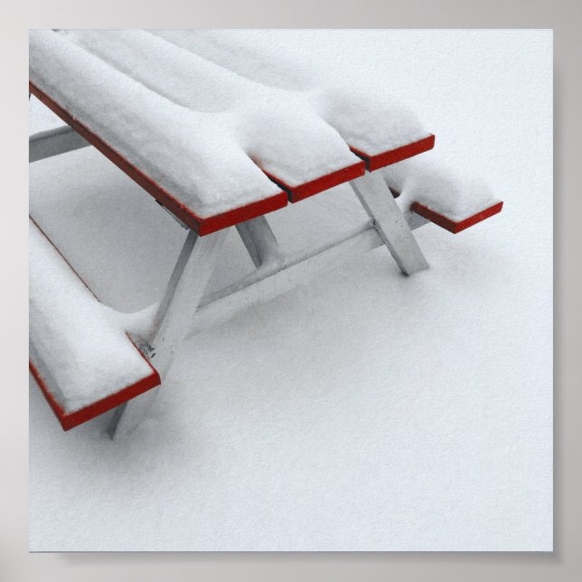 Póster picnic de nieve (Frente)