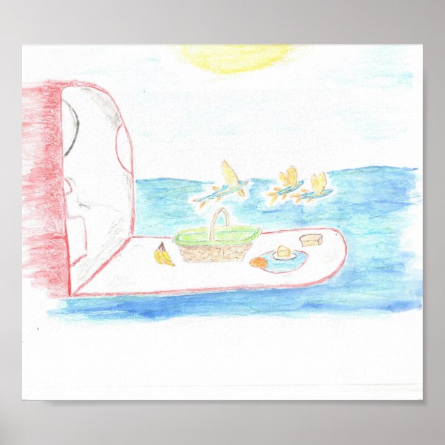 Póster Picnic en el mar (Frente)