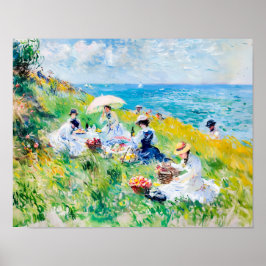 Póster Picnic junto al mar - Obra impresionista