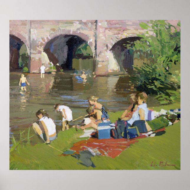 Póster Picnic junto al río Withypool (Frente)
