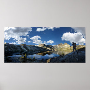 Póster Pico de banner y Lago Island 1000 - Camino John Mu