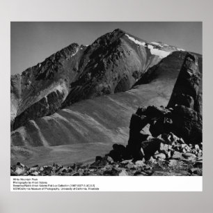 Póster Pico de montaña blanca por Ansel Adams