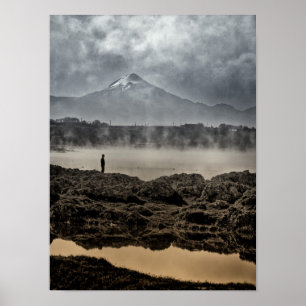 Póster Pico De Orizaba Desde El Lago Achichico En Puebla
