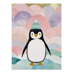 Póster Pico del Pingüino Pastel