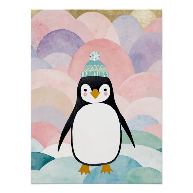 Póster Pico del Pingüino Pastel (Anverso)