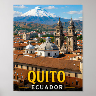 Póster Picos Andinos de Quito y Elegancia Colonial