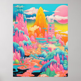 Póster Picos celestes: Una sinfonía de color