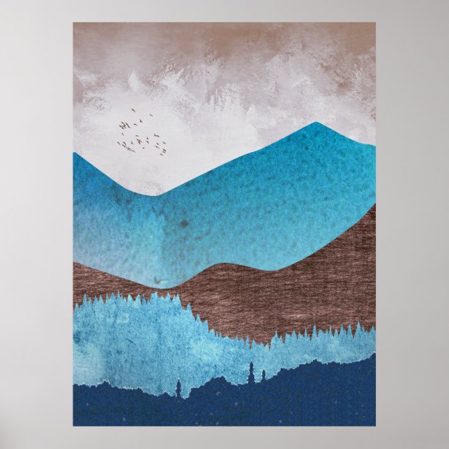 Póster Picos de Blue Mountain (Frente)