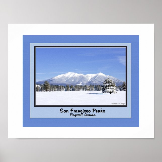 Póster Picos de San Francisco en la nieve (Frente)
