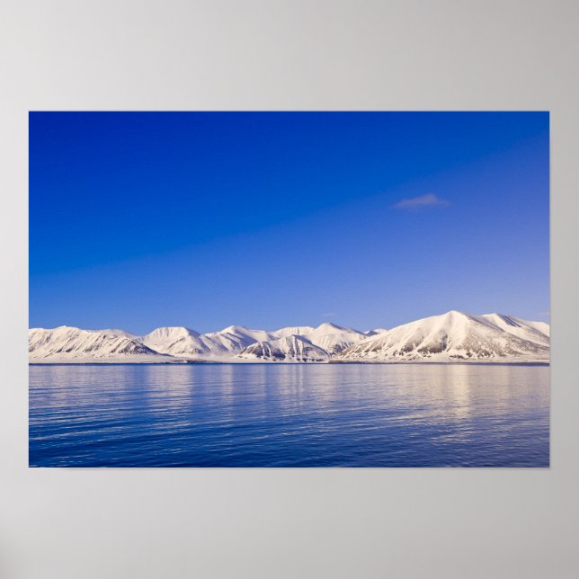 Póster Picos de Snowcaps Woodfjord Svalbard (Frente)