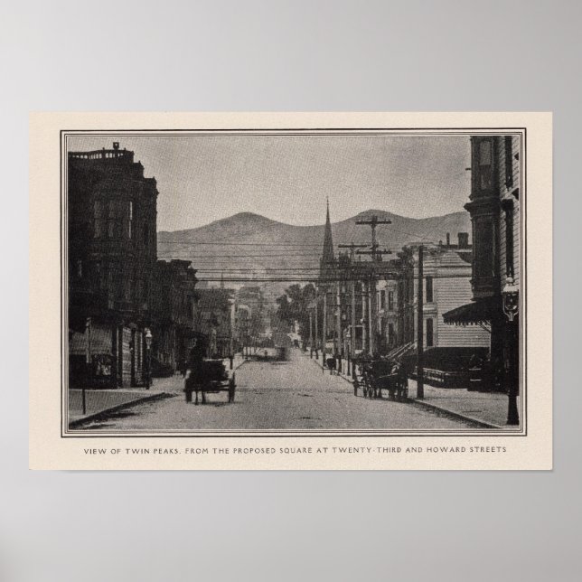 Póster Picos gemelos del cuadrado propuesto, 23 y Howard (Frente)