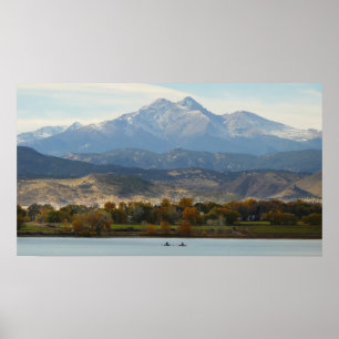 Póster Picos gemelos en otoño