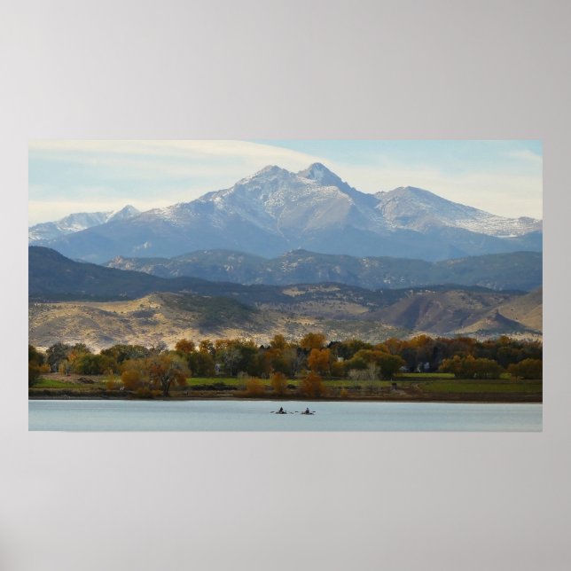 Póster Picos gemelos en otoño (Frente)