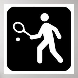 Póster Pictograma del Racquetball del tenis
