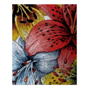 Póster picturere del arte moderno de los lillies