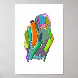 Póster Pie abstracta