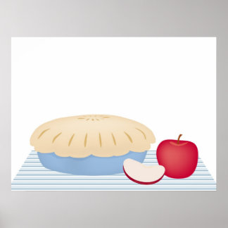 Póster Pie de Apple casero