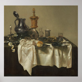 Póster Pie de banquete con Mince Pie de Willem Claesz Hed