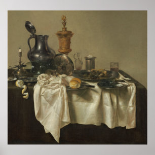 Póster Pie de banquete con Mince Pie de Willem Claesz Hed