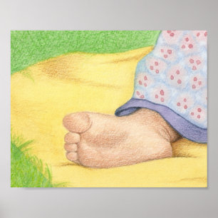 Póster pie de bebé