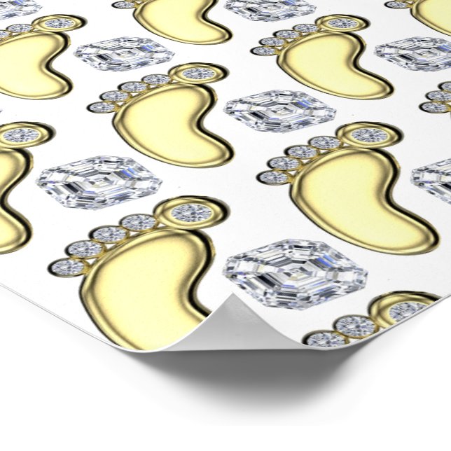 Póster Pie de bebé dorado (Esquina)