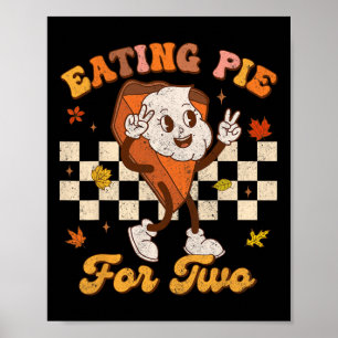 Póster Pie De Calabaza De Comer Retro Para Dos Perlas De 