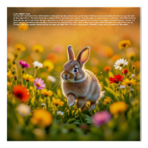 Póster Pie de conejo afortunado