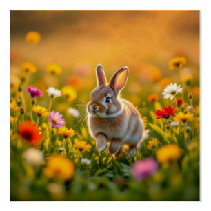 Póster Pie de conejo afortunado