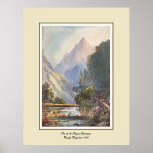 Póster Pie de la Pique, Pirineos.