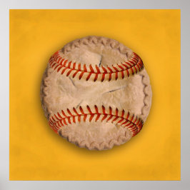 Póster Pie de manzana de béisbol