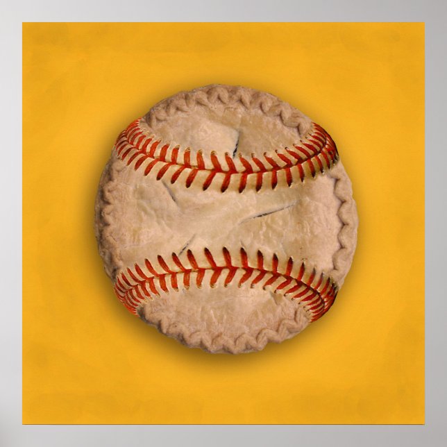 Póster Pie de manzana de béisbol (Frente)