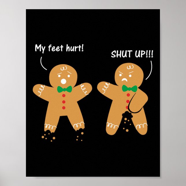 Póster Pie de pan de jengibre hirió a la sarcástica galle (Frente)