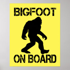 Póster Pie grande a bordo - Funny Bigfoot