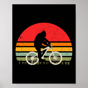 Póster Pie Grande en bicicleta Mtb ciclismo de montaña bi