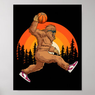 Póster Pie Grande Esqueleto Vintage Retro Ller Sasquatch
