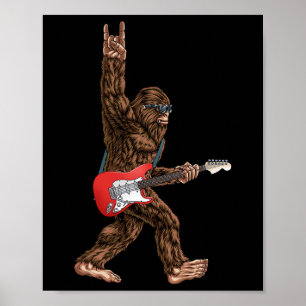 Póster Pie Grande Jugando Un Rock De Guitarra Eléctrica E