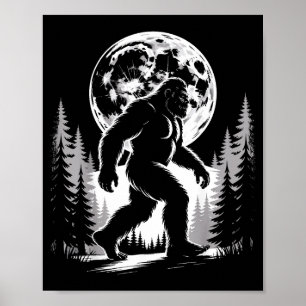 Póster Pie Grande Sasquatch Bosque Criptido Exterior Clar