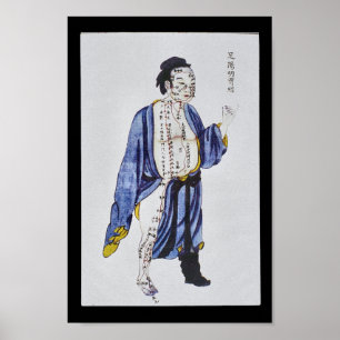 Póster Pie meridiano Yangming del estómago de la