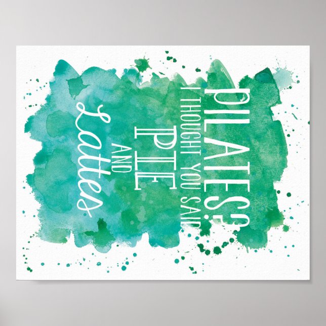 Póster Pie y latas - Verde azulado/verde (Frente)