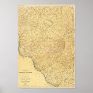 Póster Piedra arenisca roja, New Jersey