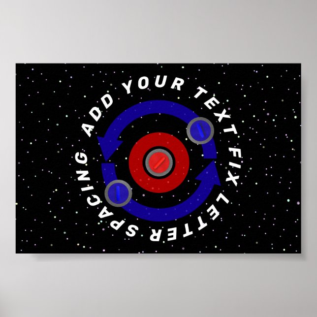 Póster Piedra de curling rodando como la órbita de la Tie (Frente)