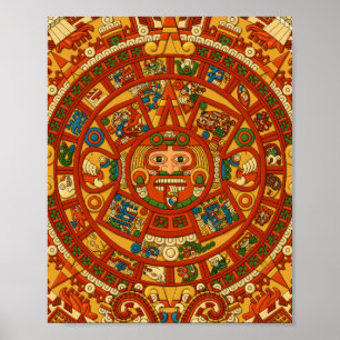 Póster 'Piedra del calendario maya'