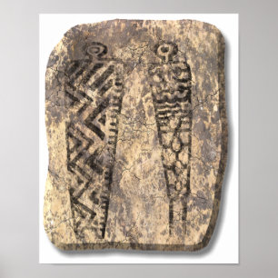 Póster Piedra masculina del gráfico