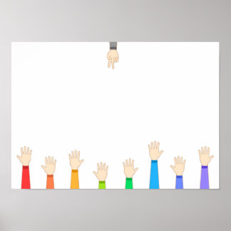 Póster Piedra, papel o tijera.