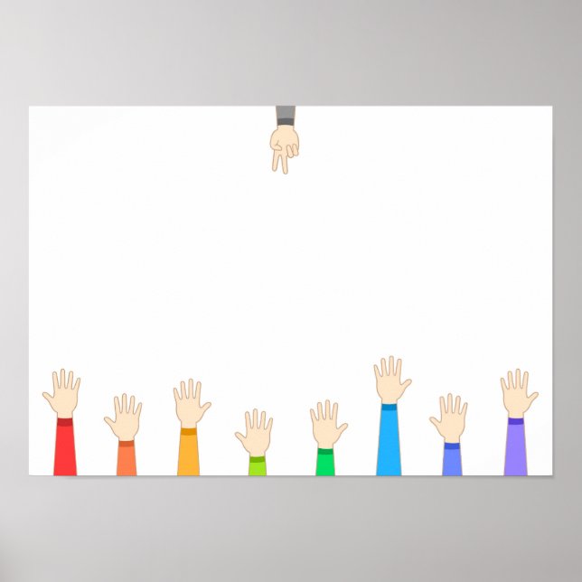 Póster Piedra, papel o tijera. (Frente)