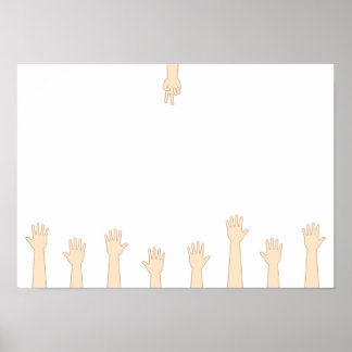 Póster Piedra-papel-tijera