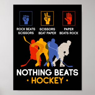Póster Piedra Papel Tijeras Nada Supera Al Hockey