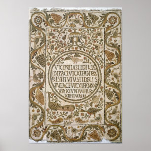 Póster Piedra sepulcral con un epitafio