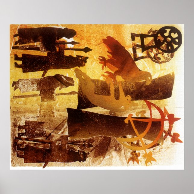 Póster Piedra testigo y símbolos (Frente)